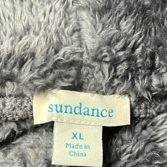 Sundance Womens Gray Cowl Neck Sherpa Mountain Loft Pullover Teddy Sweater XL - Picture 4 of 8